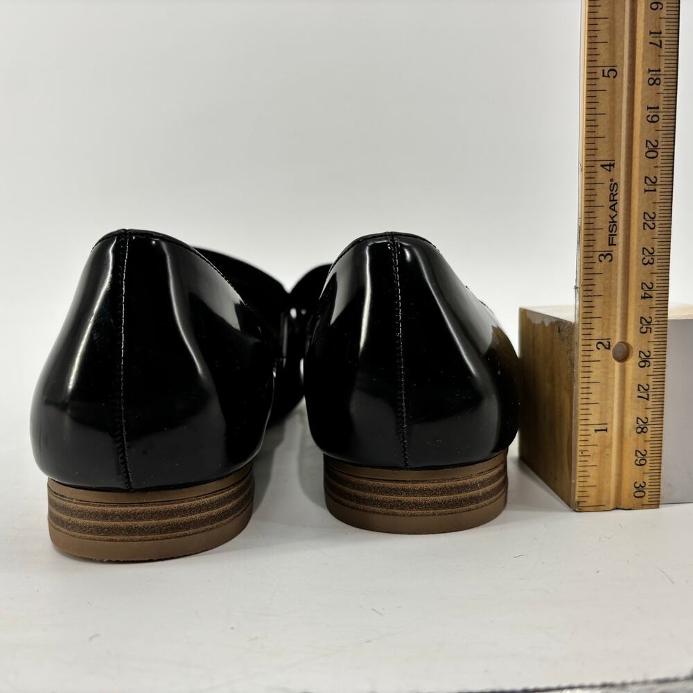 LC Lauren Conrad Demii Womens 9.5 Black Faux Patent Leather Loafer - Picture 9 of 13